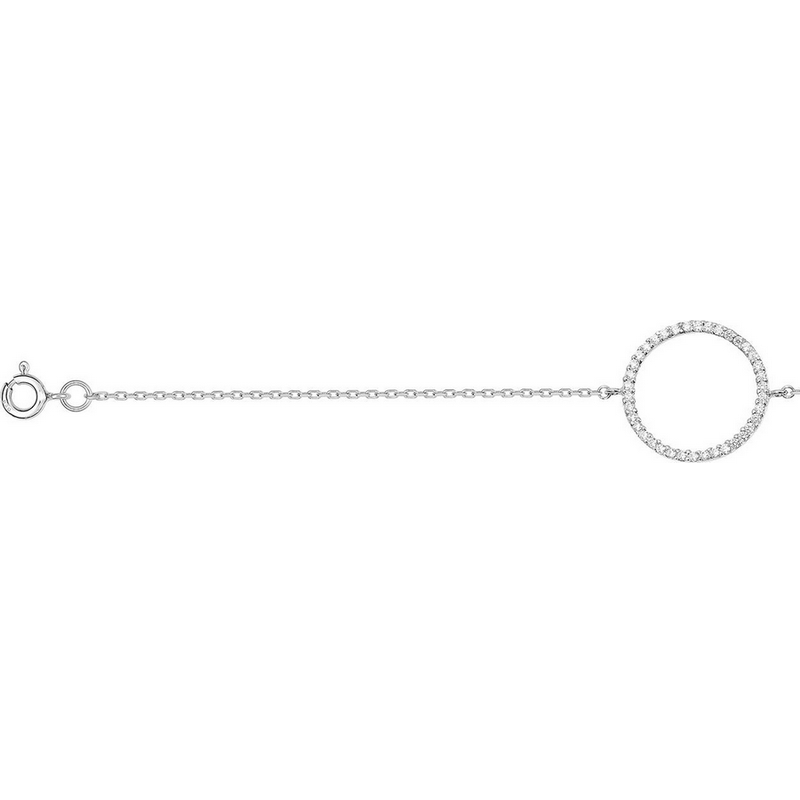 Bracelet Cercle Argent rhodié et Oxydes ROBBEZ MASSON Femme