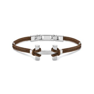 Bracelet AMARRAGE Acier cordon marron HERBELIN BH24ABBC Homme