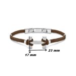 Bracelet AMARRAGE Acier cordon marron HERBELIN BH24ABBC Homme, dimensions.