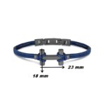 Bracelet AMARRAGE Titane cordon bleu HERBELIN BH24TDBM Homme, dimensions.