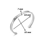 Bracelet jonc NEWPORT HERBELIN JN7AB Acier Homme, dimensions.