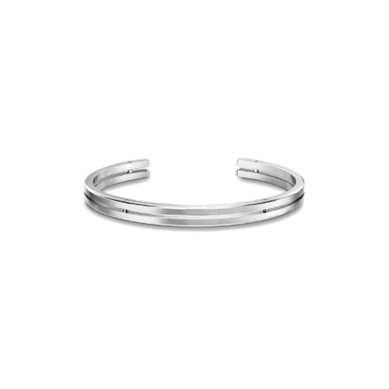 Bracelet jonc NEWPORT HERBELIN JND6AB Duo Acier Homme, autre vue.