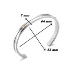Bracelet jonc NEWPORT HERBELIN JN7ABG2N Acier et Or Homme, dimensions.