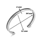 Bracelet jonc NEWPORT HERBELIN JND6ABTD Titane et Acier Homme, dimensions.