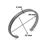 Bracelet jonc NEWPORT HERBELIN JND6TD Titane et Acier Homme, dimensions.