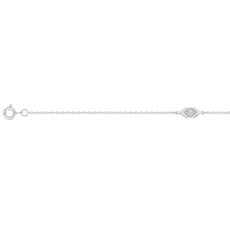Bracelet géométrique Argent rhodié et Oxydes ROBBEZ MASSON Femme