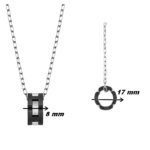 Collier CAP CAMARAT HERBELIN CCC8CNAB Acier et céramique noire Homme, dimensions.