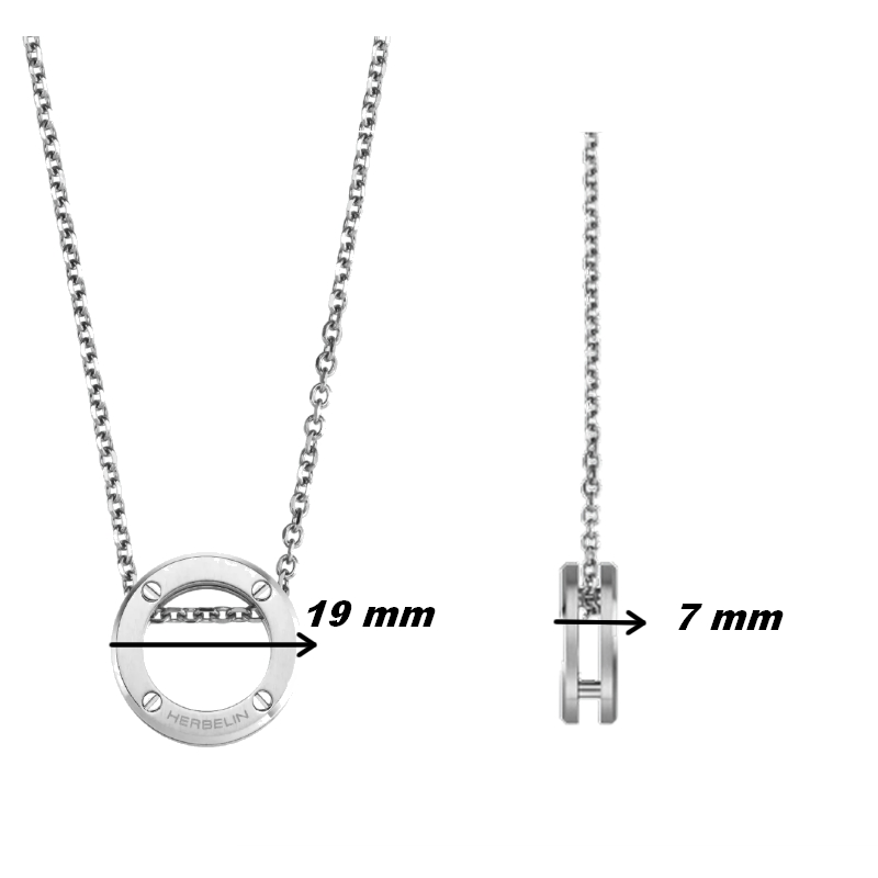 Collier NEWPORT HERBELIN CND20AB Homme Acier inoxydable, dimensions.