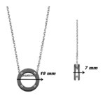 Collier NEWPORT HERBELIN CND20TD Homme Titane, dimensions