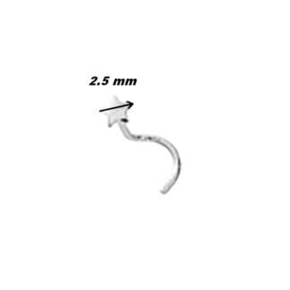 Piercing nez Etoile Or blanc ROBBEZ MASSON, largeur.