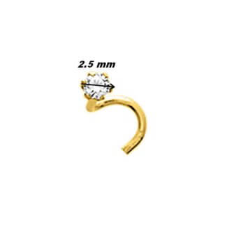 Piercing nez Or jaune et Oxyde ROBBEZ MASSON, largeur.
