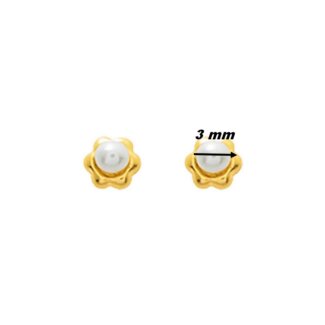 Boucles d'oreilles Perle de culture et Or jaune ROBBEZ MASSON, diamètre