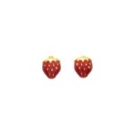 Boucles d'oreilles Enfant Fraise Or jaune 750/1000 ROBBEZ MASSON