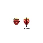 Boucles d'oreilles Enfant Fraise Or jaune 750/1000 ROBBEZ MASSON, dimensions