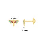 Boucles d'oreilles enfant Libellule Or jaune 750/1000 ROBBEZ MASSON, dimensions
