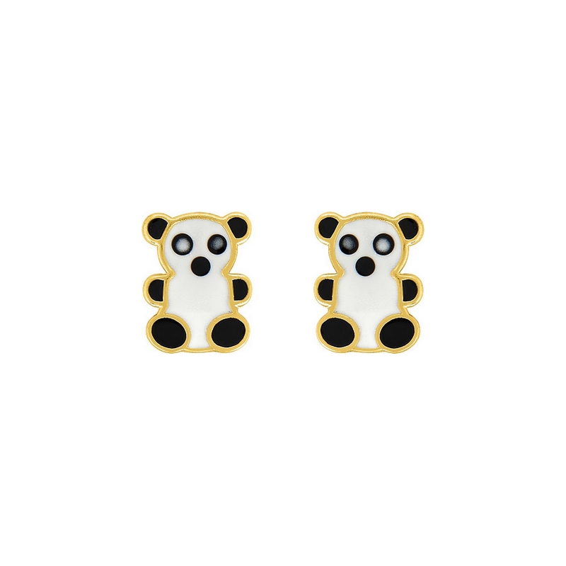 Boucles d'oreilles Enfant Panda Or jaune 750/1000 ROBBEZ MASSON