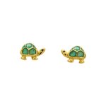 Boucles d'oreilles Enfant Tortue Or jaune 750/1000 ROBBEZ MASSON