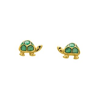 Boucles d'oreilles Enfant Tortue Or jaune 750/1000 ROBBEZ MASSON