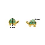 Boucles d'oreilles Enfant Tortue Or jaune 750/1000 ROBBEZ MASSON, dimensions