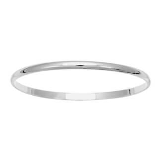 Bracelet demi jonc 4 mm Argent rhodié ROBBEZ MASSON Femme