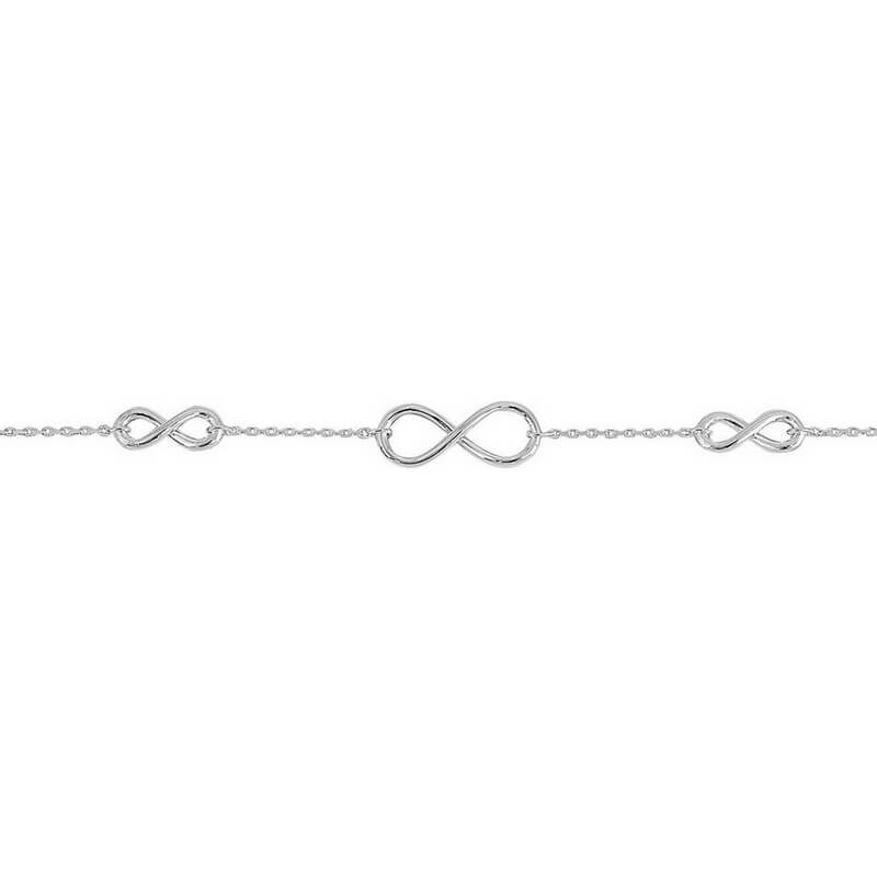 Bracelet 3 Infinis Argent rhodié ROBBEZ MASSON Femme