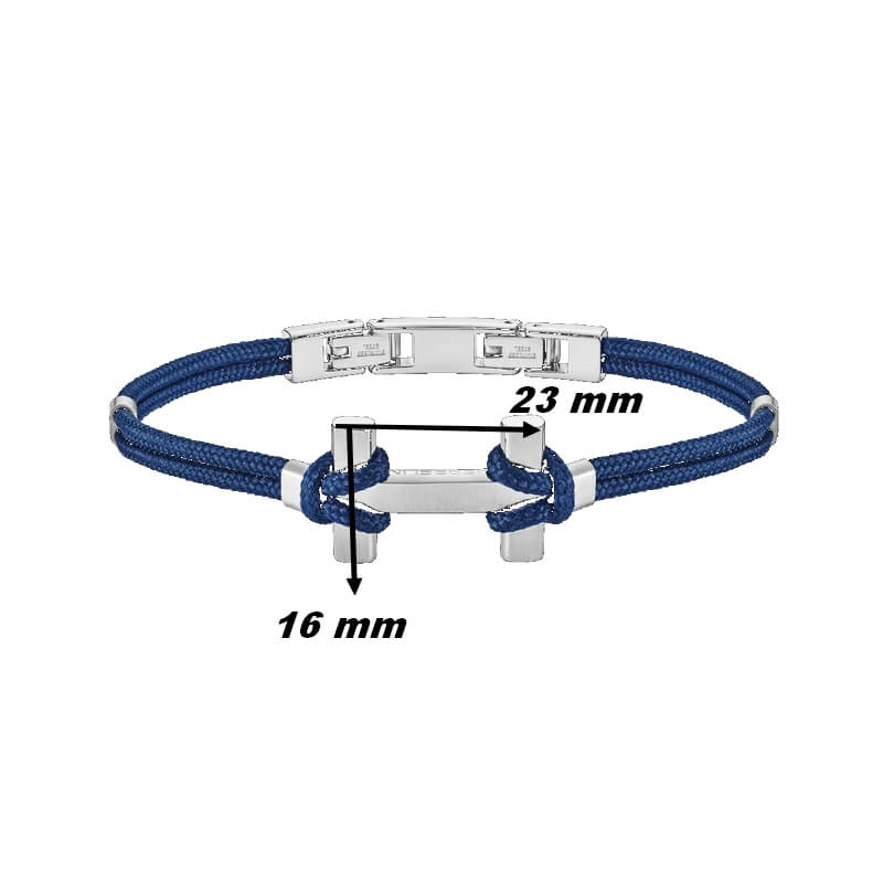 Bracelet AMARRAGE Acier cordon bleu BH24ABBM HERBELIN Homme dimensions