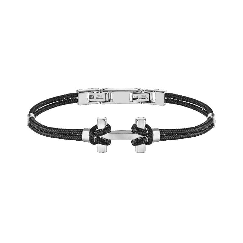 Bracelet AMARRAGE Acier cordon noir BH20ABNR HERBELIN Homme