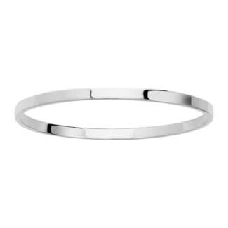 Bracelet jonc plat 4 mm Argent rhodié ROBBEZ MASSON Femme