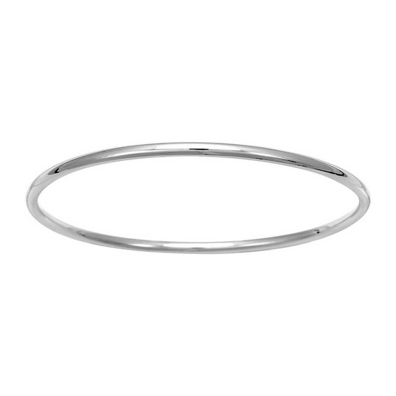 Bracelet jonc 3 mm Argent rhodié ROBBEZ MASSON Femme
