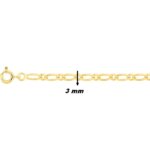 Chaîne Alternée 1+1 Or jaune ROBBEZ MASSON, largeur