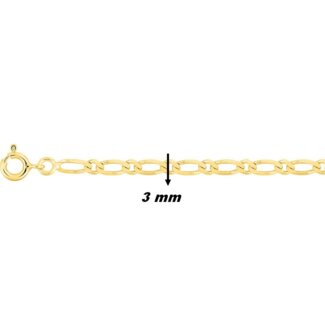 Chaîne Alternée 1+1 Or jaune ROBBEZ MASSON, largeur
