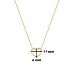 Collier Femme Cœur Or jaune 750/1000, dimensions