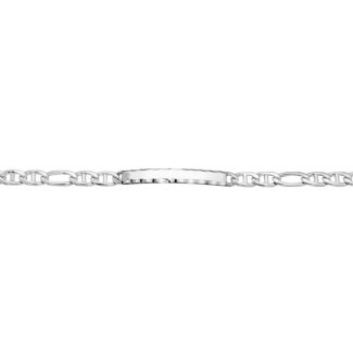 Gourmette Femme alternée marine 1+3 Argent Rhodié ROBBEZ MASSON