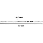 Gourmette Femme alternée marine 1+3 Argent Rhodié ROBBEZ MASSON, dimensions