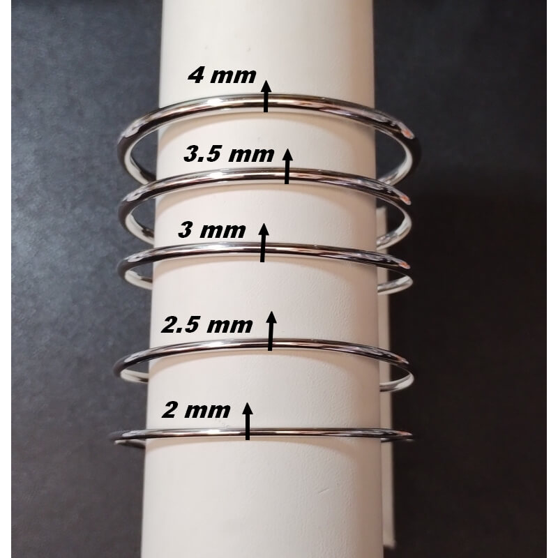 Bracelet jonc 4 mm Argent rhodié ROBBEZ MASSON Femme, exemple