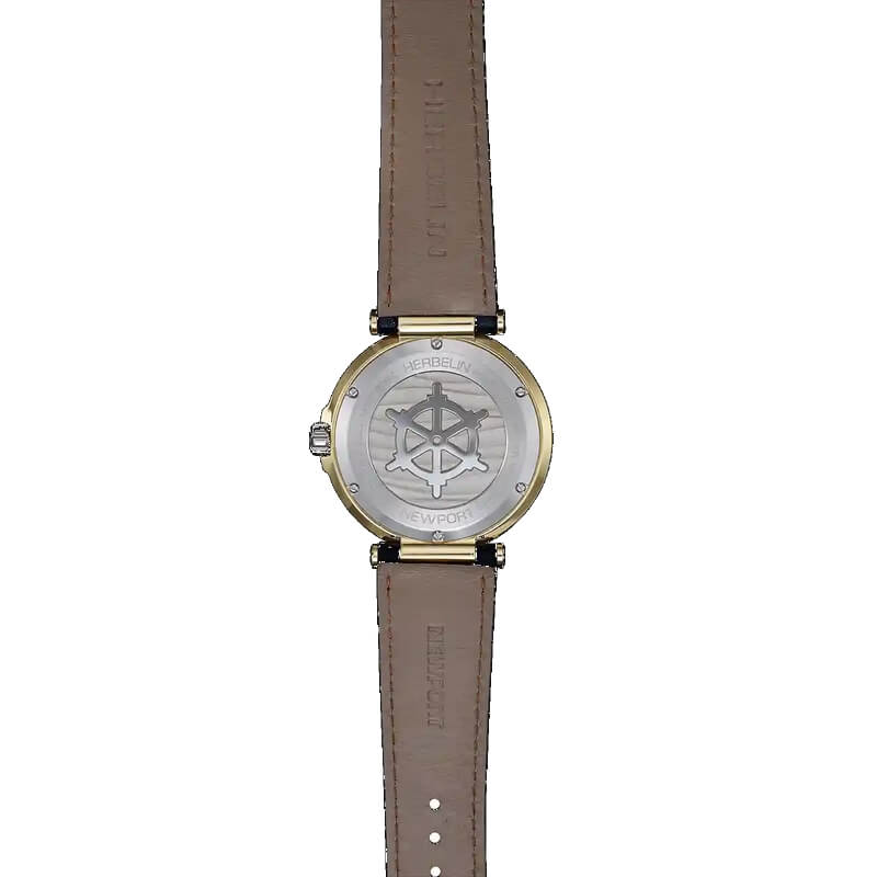 Montre Homme NEWPORT HERBELIN cuir et Acier 18389T1N35, dos