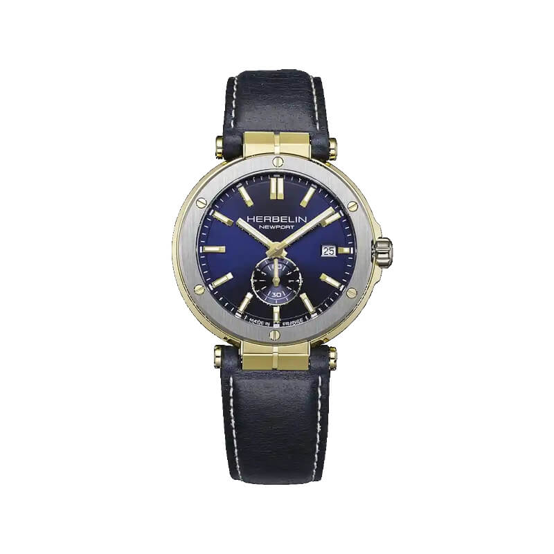 Montre Homme NEWPORT HERBELIN cuir et Acier 18389T1N35