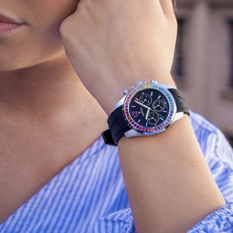 Montre FESTINA Femme caoutchouc noir F20610/3 portée