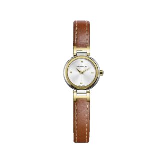 Montre Femme LADY H HERBELIN 17312T1N12GD cuir marron et Acier inoxydable bicolore