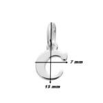Pendentif lettre C Argent ROBBEZ MASSON, dimensions