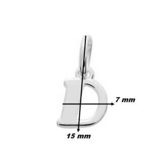 Pendentif lettre D Argent ROBBEZ MASSON, dimensions
