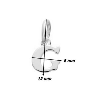 Pendentif lettre G Argent ROBBEZ MASSON, dimensions
