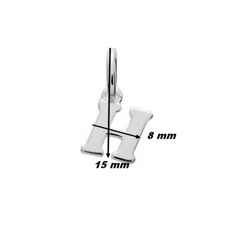 Pendentif lettre H Argent ROBBEZ MASSON, dimensions
