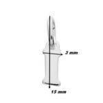 Pendentif lettre I Argent ROBBEZ MASSON, dimensions