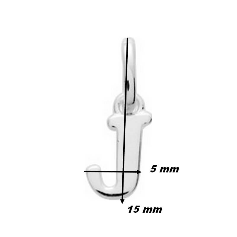 Pendentif lettre J Argent ROBBEZ MASSON, dimensions