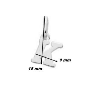 Pendentif lettre K Argent ROBBEZ MASSON, dimensions
