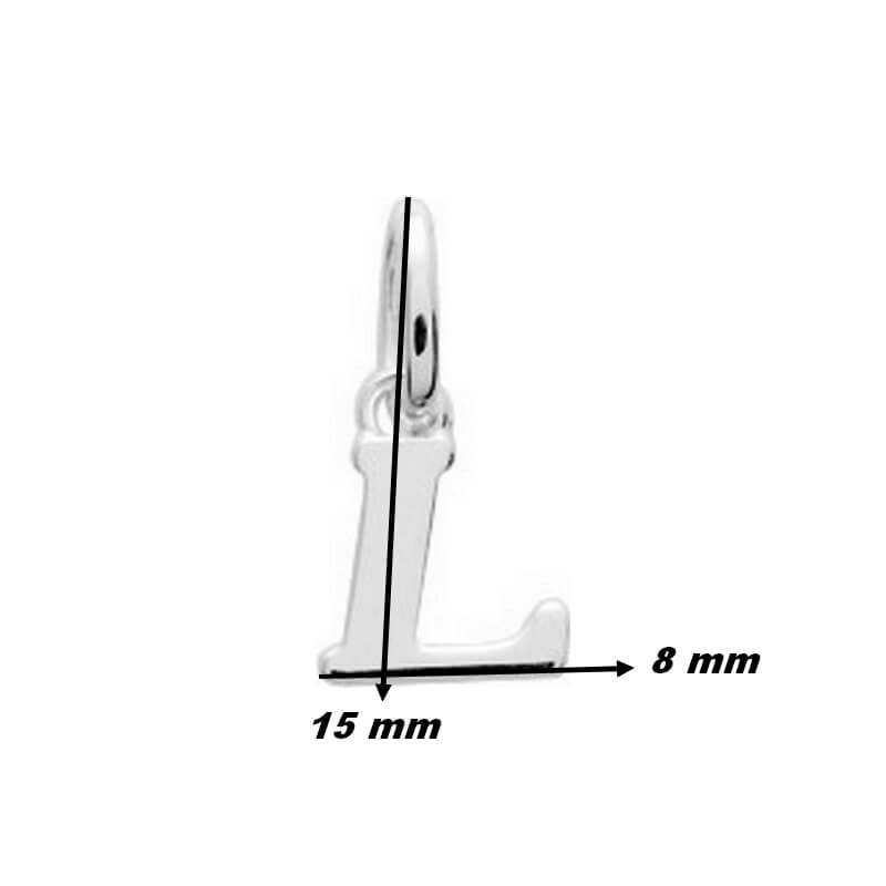 Pendentif lettre L Argent ROBBEZ MASSON, dimensions