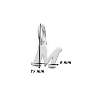 Pendentif lettre M Argent ROBBEZ MASSON, dimensions