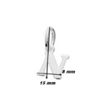 Pendentif lettre N Argent ROBBEZ MASSON, dimensions
