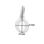 Pendentif lettre O Argent ROBBEZ MASSON, dimensions